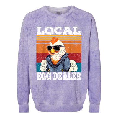 Local Egg Dealer Funny Egg Peddler Chicken Egg Farmer Colorblast Crewneck Sweatshirt