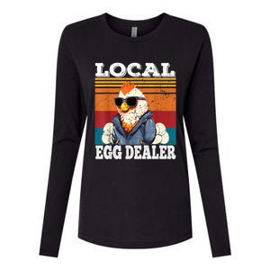 Local Egg Dealer Funny Egg Peddler Chicken Egg Farmer Womens Cotton Relaxed Long Sleeve T-Shirt