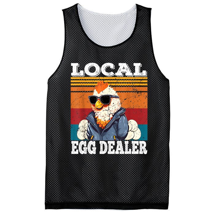 Local Egg Dealer Funny Egg Peddler Chicken Egg Farmer Mesh Reversible Basketball Jersey Tank