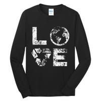 Love Earth Day 90s Vintage Recycling Tall Long Sleeve T-Shirt