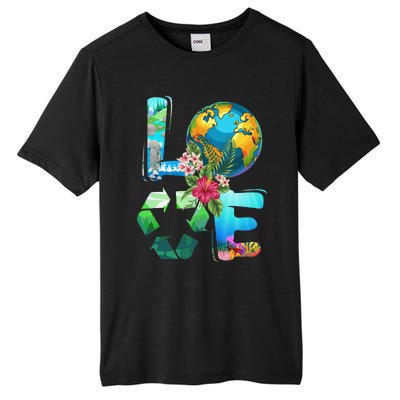 Love Earth Day 90s Planet Recycling Or Teacher Tall Fusion ChromaSoft Performance T-Shirt