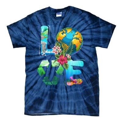 Love Earth Day 90s Planet Recycling Or Teacher Tie-Dye T-Shirt