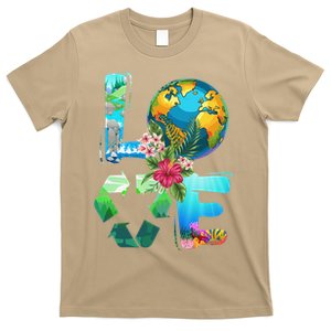 Love Earth Day 90s Planet Recycling Or Teacher T-Shirt