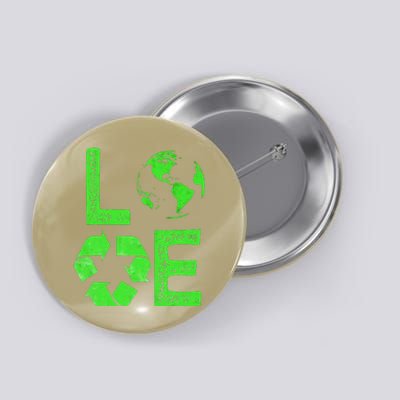 Love Earth Day 90s Planet Vintage Recycling Or Teacher Funny Button