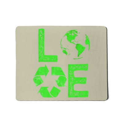 Love Earth Day 90s Planet Vintage Recycling Or Teacher Funny Mousepad