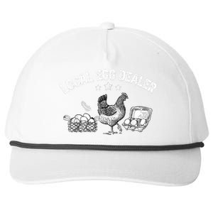 Local Egg Dealer Funny Bleached Chicken Lover Farm Farmer Snapback Five-Panel Rope Hat