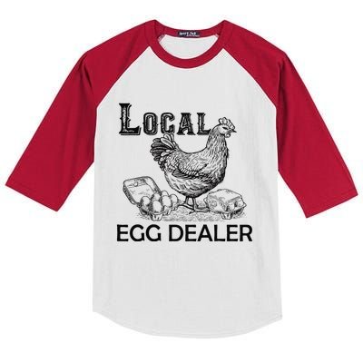 Local Egg Dealers Chicken Funny Local Egg Dealers Chicken Kids Colorblock Raglan Jersey