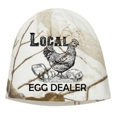 Local Egg Dealers Chicken Funny Local Egg Dealers Chicken Kati - Camo Knit Beanie