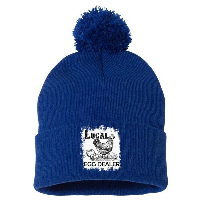 Local Egg Dealers Chicken Local Egg Dealers Pom Pom 12in Knit Beanie