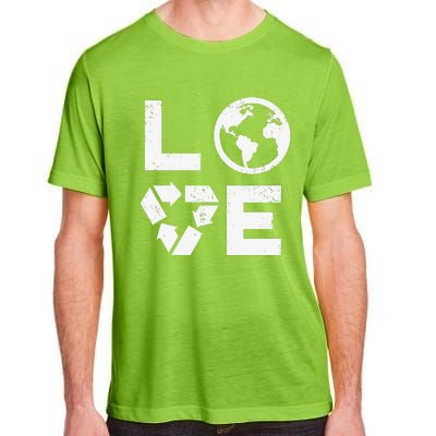 Love Earth Day 90s Vintage Recycling Or Teacher Adult ChromaSoft Performance T-Shirt