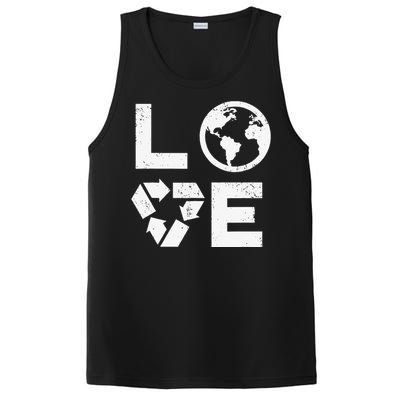 Love Earth Day 90s Vintage Recycling Or Teacher PosiCharge Competitor Tank