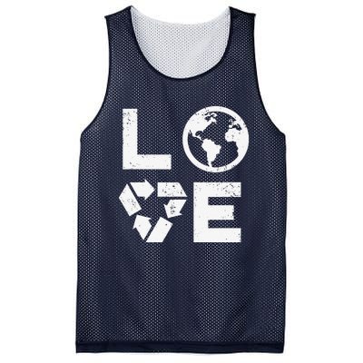 Love Earth Day 90s Vintage Recycling Or Teacher Mesh Reversible Basketball Jersey Tank