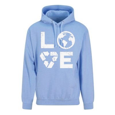 Love Earth Day 90s Vintage Recycling Or Teacher Unisex Surf Hoodie