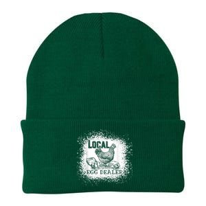 Local Egg Dealer Funny Bleached Chicken Lover Farm Farmer Knit Cap Winter Beanie