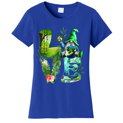 Love Earth Day Gnome Save Our Planet Environtal April 22 Gift Women's T-Shirt