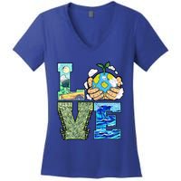 Love Earth Day Save Planet Protect Nature Great Gift Women's V-Neck T-Shirt