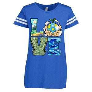 Love Earth Day Save Planet Protect Nature Great Gift Enza Ladies Jersey Football T-Shirt