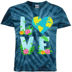 Love Earth Day Climate Change Awareness Kids Tie-Dye T-Shirt