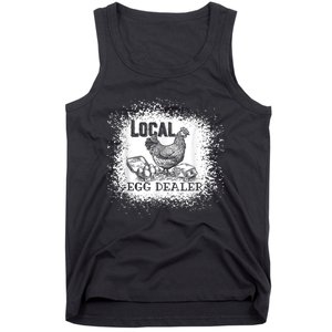 Local Egg Dealer Funny Bleached Chicken Lover Farm Farmer Tank Top