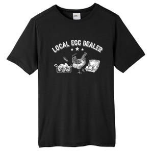 Local Egg Dealer Funny Bleached Chicken Lover Farm Farmer Tall Fusion ChromaSoft Performance T-Shirt