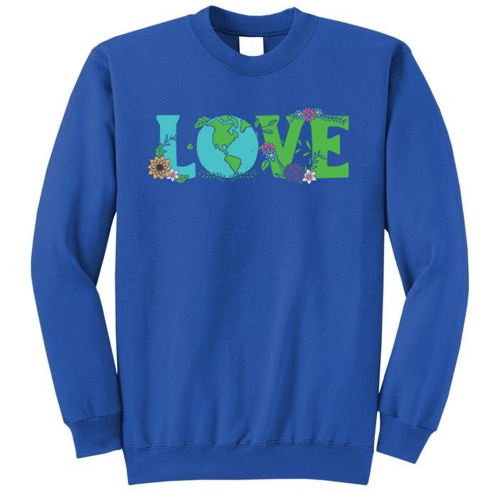 Love Earth Day Save Environt Cute Heart Planet Protection Gift Sweatshirt