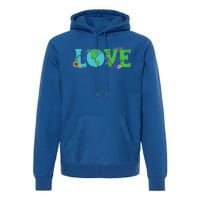 Love Earth Day Save Environt Cute Heart Planet Protection Gift Premium Hoodie