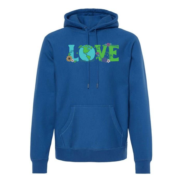 Love Earth Day Save Environt Cute Heart Planet Protection Gift Premium Hoodie