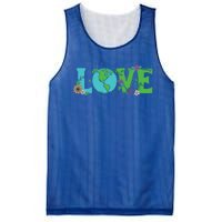 Love Earth Day Save Environt Cute Heart Planet Protection Gift Mesh Reversible Basketball Jersey Tank