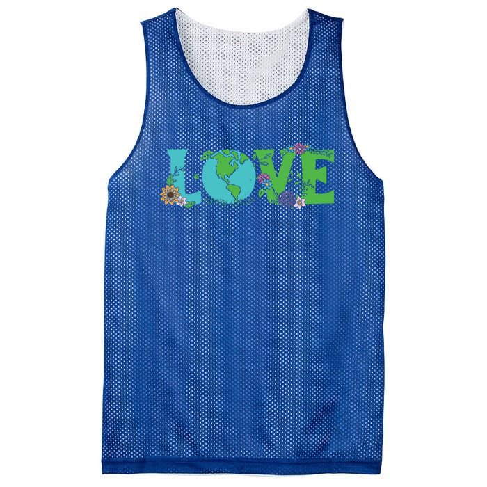 Love Earth Day Save Environt Cute Heart Planet Protection Gift Mesh Reversible Basketball Jersey Tank