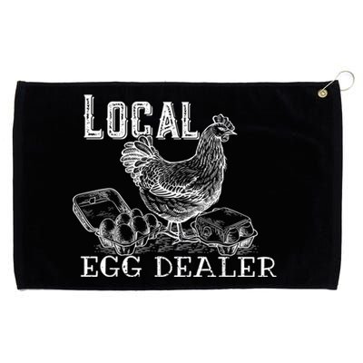 Local Egg Dealer Funny Bleached Chicken Lover Farm Farmer Grommeted Golf Towel