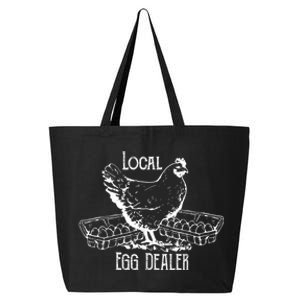 Local Egg Dealer Funny Bleached Chicken Lover Farm Farmer 25L Jumbo Tote