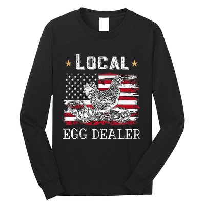 Local Egg Dealer Funny American Flag Long Sleeve Shirt