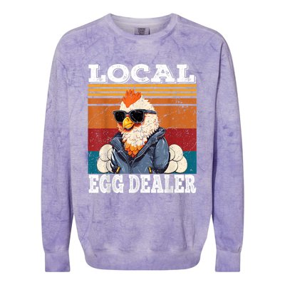 Local Egg Dealer Funny Egg Peddler Chicken Egg Farmer Colorblast Crewneck Sweatshirt