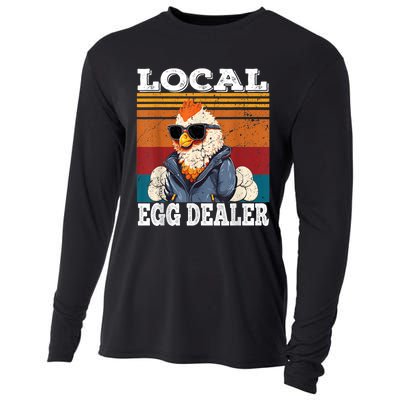 Local Egg Dealer Funny Egg Peddler Chicken Egg Farmer Cooling Performance Long Sleeve Crew