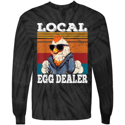 Local Egg Dealer Funny Egg Peddler Chicken Egg Farmer Tie-Dye Long Sleeve Shirt