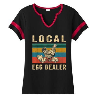 Local Egg Dealers Chicken Funny Local Egg Dealers Chicken Ladies Halftime Notch Neck Tee