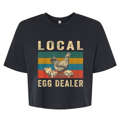 Local Egg Dealers Chicken Funny Local Egg Dealers Chicken Bella+Canvas Jersey Crop Tee