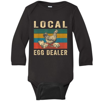 Local Egg Dealers Chicken Funny Local Egg Dealers Chicken Baby Long Sleeve Bodysuit