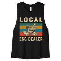 Local Egg Dealers Chicken Funny Local Egg Dealers Chicken Women's Racerback Cropped Tank