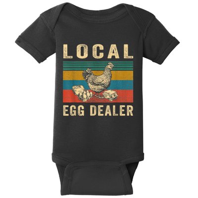 Local Egg Dealers Chicken Funny Local Egg Dealers Chicken Baby Bodysuit