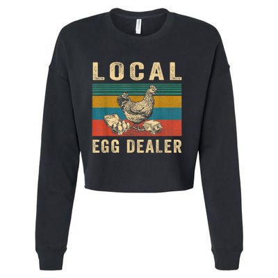 Local Egg Dealers Chicken Funny Local Egg Dealers Chicken Cropped Pullover Crew