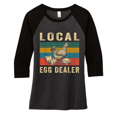 Local Egg Dealers Chicken Funny Local Egg Dealers Chicken Women's Tri-Blend 3/4-Sleeve Raglan Shirt