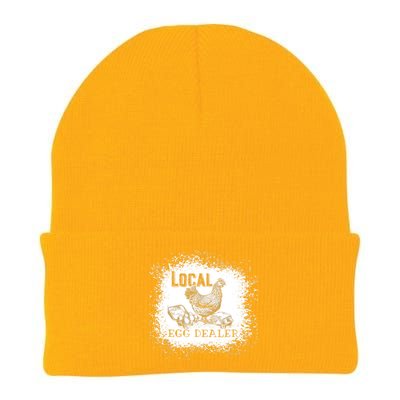 Local Egg Dealer Funny Bleached Chicken Lover Farm Farmer Knit Cap Winter Beanie