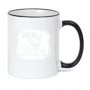 Local Egg Dealer Funny Bleached Chicken Lover Farm Farmer 11oz Black Color Changing Mug