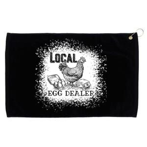 Local Egg Dealer Funny Bleached Chicken Lover Farm Farmer Grommeted Golf Towel