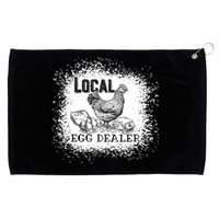 Local Egg Dealer Funny Bleached Chicken Lover Farm Farmer Grommeted Golf Towel