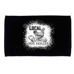 Local Egg Dealer Funny Bleached Chicken Lover Farm Farmer Microfiber Hand Towel