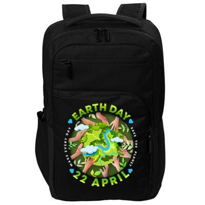 Love Earth Day 22 April Save The Planet Make Every Day Impact Tech Backpack