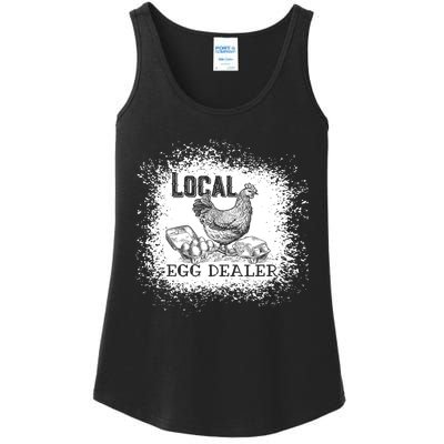 Local Egg Dealer Funny Bleached Chicken Lover Farm Farmer Ladies Essential Tank