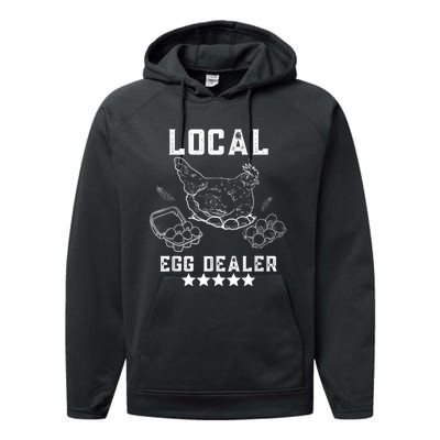 Local Egg Dealers Chicken Funny Local Egg Dealers Chicken Performance Fleece Hoodie